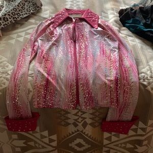 A horse show style show shirt